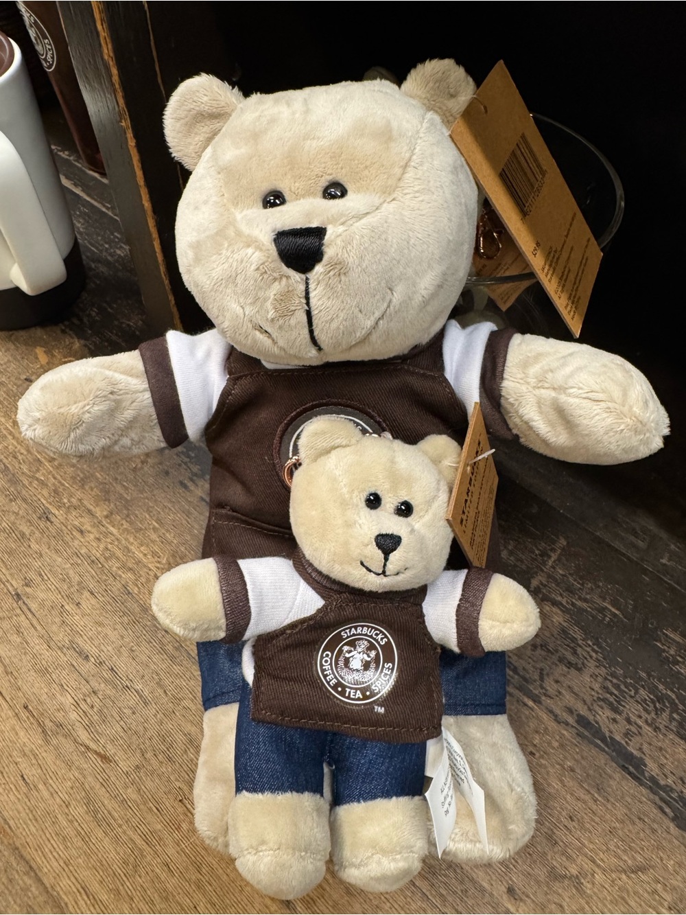 Starbucks Cream and Brown Bear Duo Plush Set